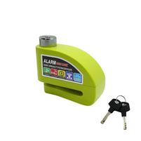 Wodoodporna blokada DISC LOCK z alarmem na tarczę hamulcową do hulajnogi - zielony