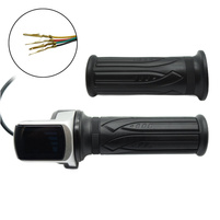 Prawa manetka gazu 36V z wyświetlaczem + Lewy grip - Czarny