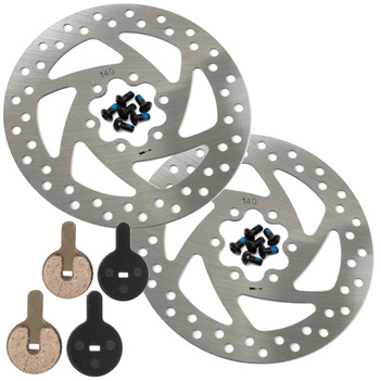 Kompletny Zestaw 2x Klocki Hamulcowe + Tarcza Hamulcowa 140 mm do KuKirin G2 MAX
