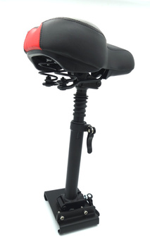 Amortyzowane siodełko do Xiaomi M365 / 1S / Essential / Mi 3 / Fiat 500 - Czarny, czerwony