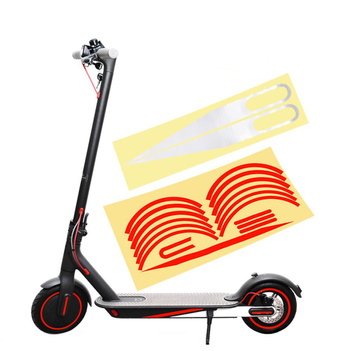 Zestaw naklejek odblaskowych - kolor CZERWONY - do Xiaomi M365 / M365 PRO / PRO 2 / 1S / Essential / Mi3