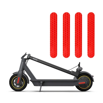 Czerwone naklejki odblaskowe do Ninebot Max G30 / Motus Scooty 10 / Frugal Power