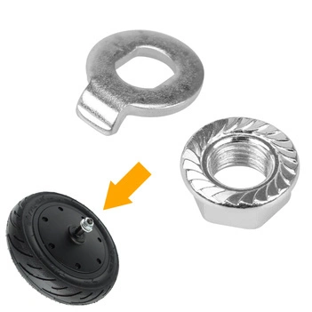 Nakrętka osi silnika + podkładka z blokadą