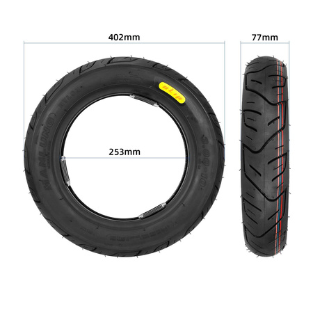 Opona pneumatyczna ULIP tubeless 16x3.00-10" + wentyl do skutera