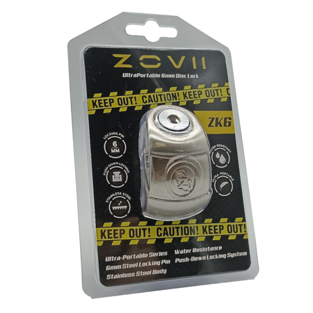 Zabezpieczenie Disc Lock ZOVII ZK6 - Brushed Metal